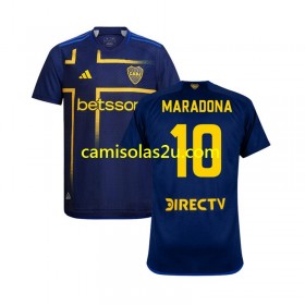 Camisolas de futebol Boca Juniors MARADONA 10 Equipamento 3ª 2024/25 Manga Curta